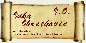 Vuka Obretković vizit kartica